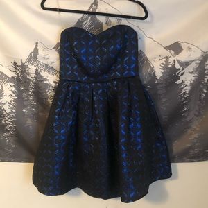 Blue and black homecoming dress!!